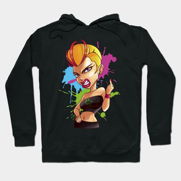 F*ck! Crank Girls Hoodie by NewLionStudio